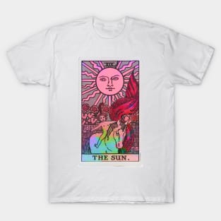 Trippy Sun Tarot Card T-Shirt